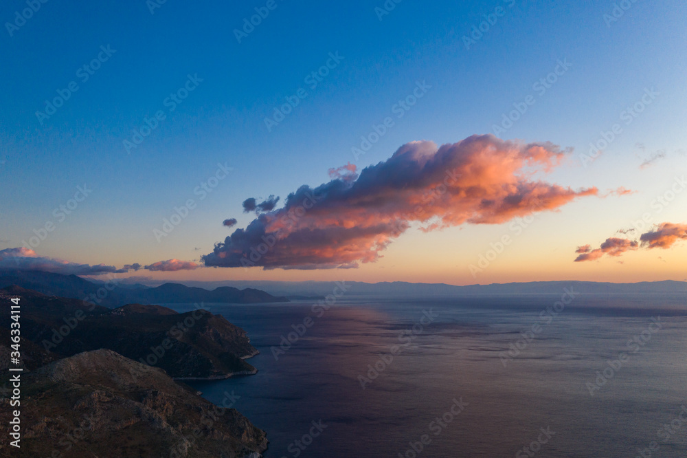 Obraz premium Panoramic view of Cape Tainaron (or 
