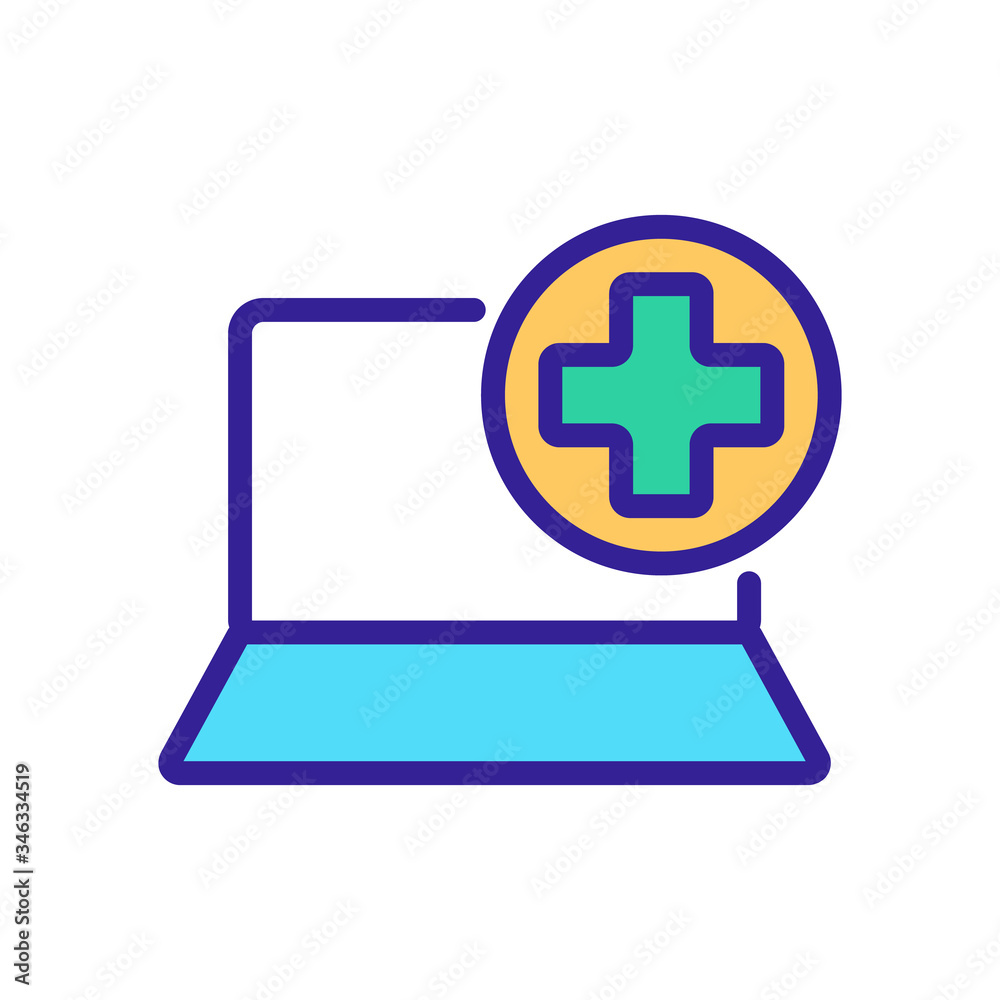need help protect laptop icon vector. need help protect laptop sign. color symbol illustration need help protect laptop icon vector. need help protect laptop sign. color symbol illustration