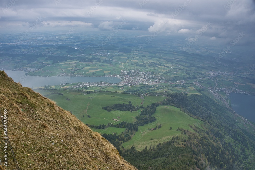 Scenic view of Lake Lucerne from the top of Mt. Rigi