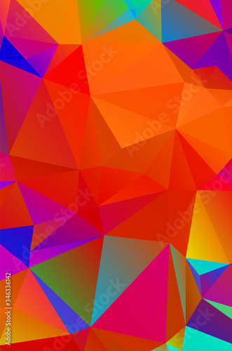 Orange vector abstract mosaic background