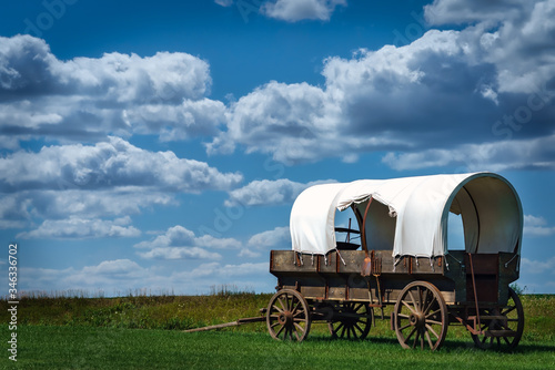 Wallpaper Mural Covered Wagon
