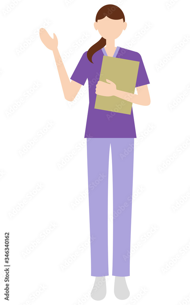 医療・看護の現場で働く女性のイラスト 医療・看護の現場で働く女性のイラスト