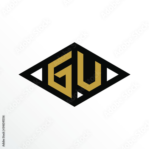 Free Download Initial Letter GV Geometric Abstract Diamond Shape Logo Design - GFXLoad