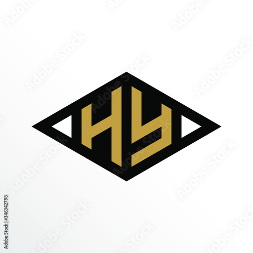 Initial Letter HY Geometric Abstract Diamond Shape Logo Design Free Download Initial Letter HY Geometric Abstract Diamond Shape Logo Design - GFXLoad