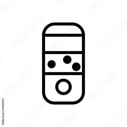 pressure sensitive soap dispenser icon vector. pressure sensitive soap dispenser sign. isolated contour symbol illustration