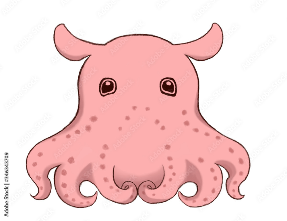 Fototapeta premium メンダコ 深海魚 マスコット