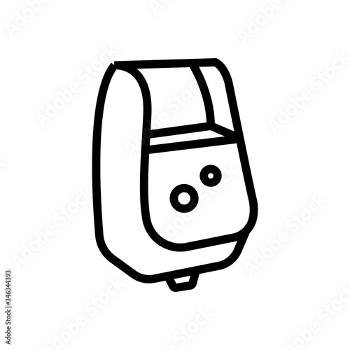 wall mounted soap dispenser icon vector. wall mounted soap dispenser sign. isolated contour symbol illustration