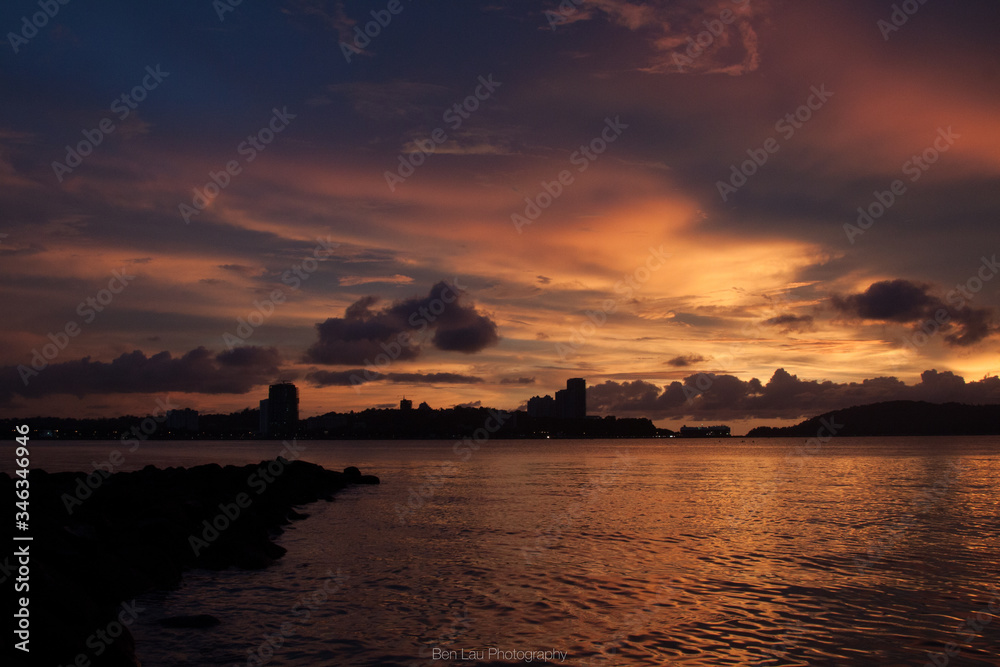 Sabah Sunset over the sea