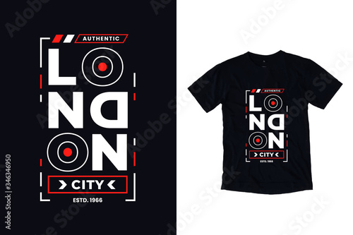 London city modern typography t shirt design quotes