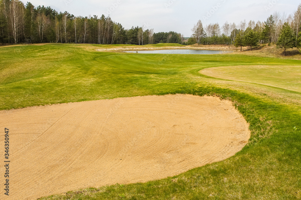 Golf course panoramas and bunker