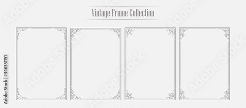 Vintage ornamental frame collection	
