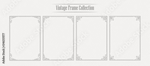Vintage ornamental frame collection	