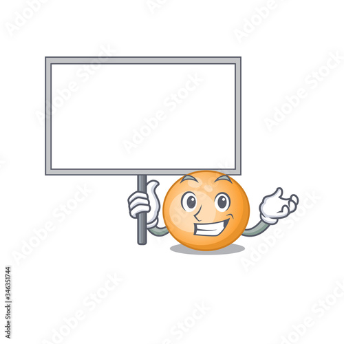 An icon of staphylocuccus aureus mascot design style bring a board