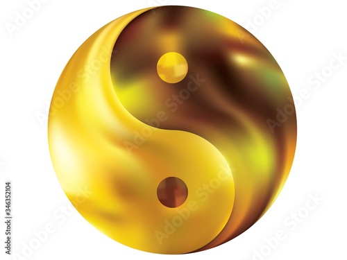 Blurred background in the form of yin yang.