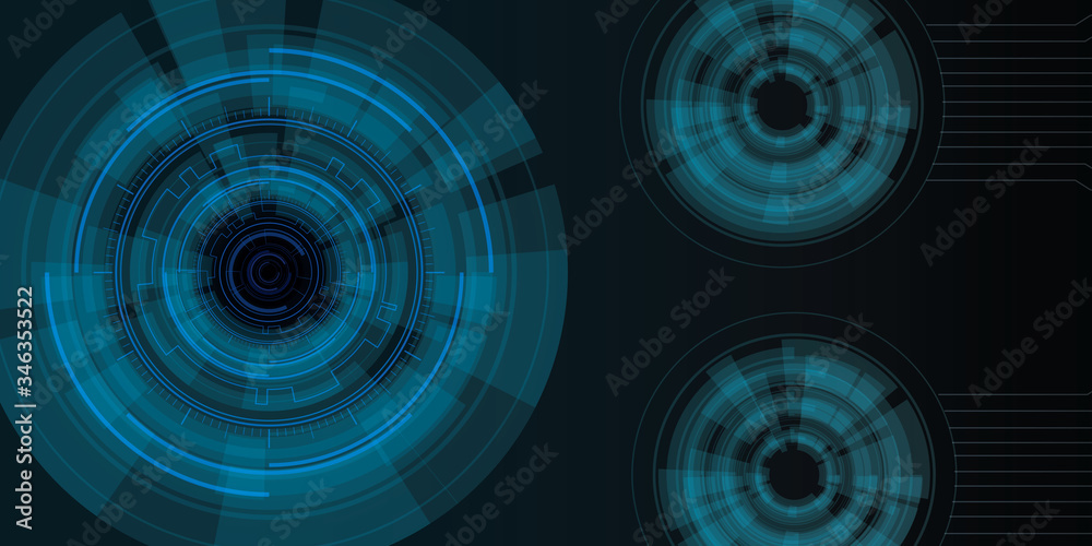 Sci fi futuristic user interface, HUD, Technology abstract background Sci fi futuristic user interface, HUD, Technology abstract background