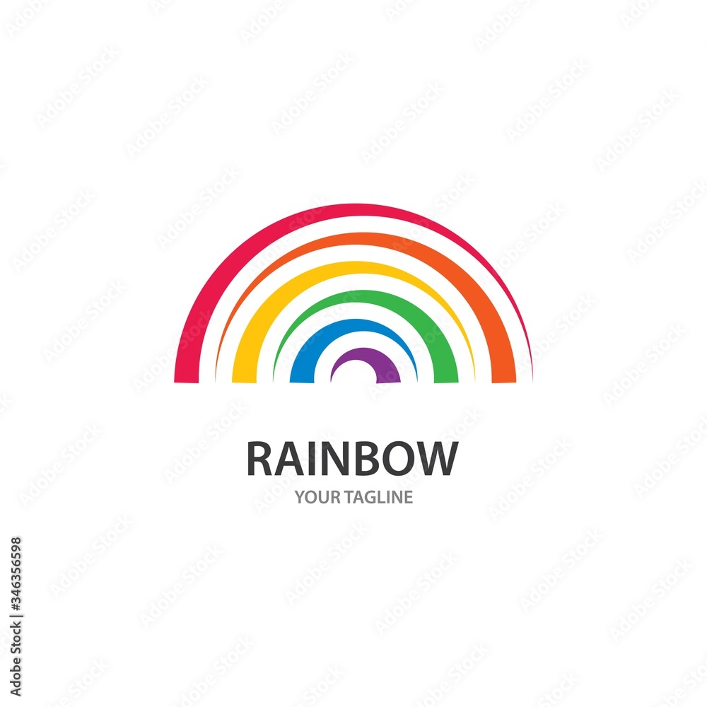 Obraz premium Rainbow ilustration logo vector