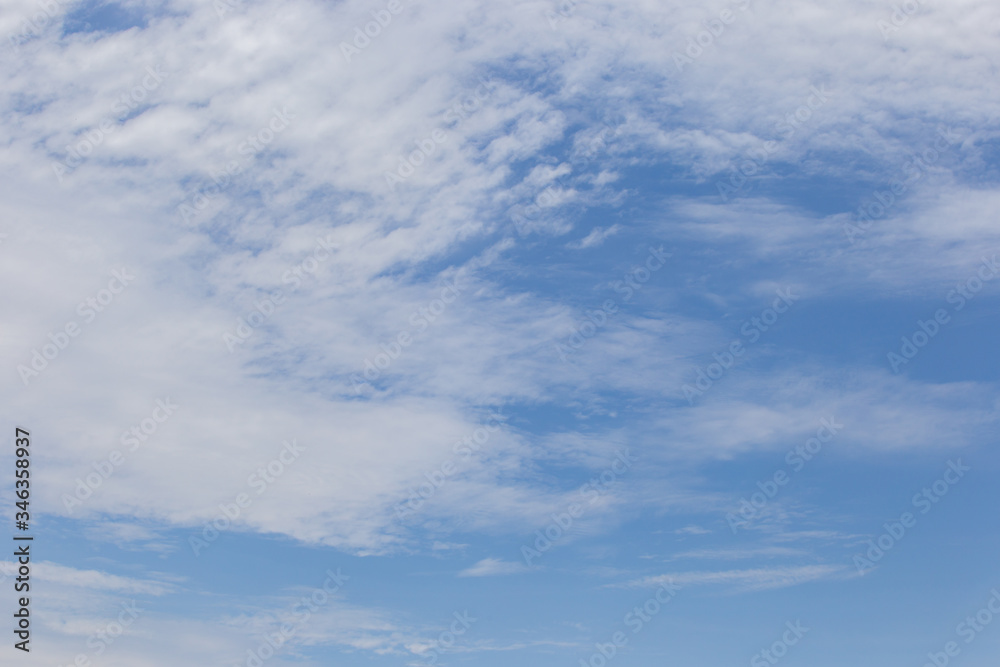 Blue sky and soft clouds on freedom day 
