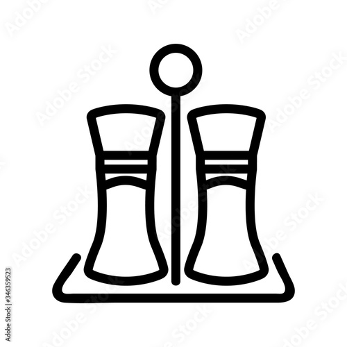 set of salt and pepper shakers icon vector. set of salt and pepper shakers sign. isolated contour symbol illustration