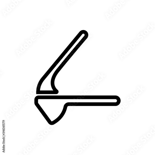 garlic press lever icon vector. garlic press lever sign. isolated contour symbol illustration