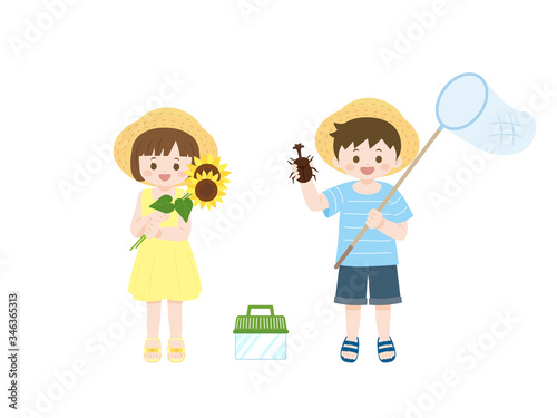 夏 子供のイラスト