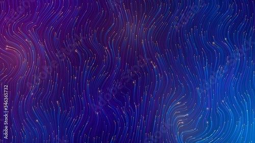 Abstract background with luminous wavy lines, stylized glowing pattern