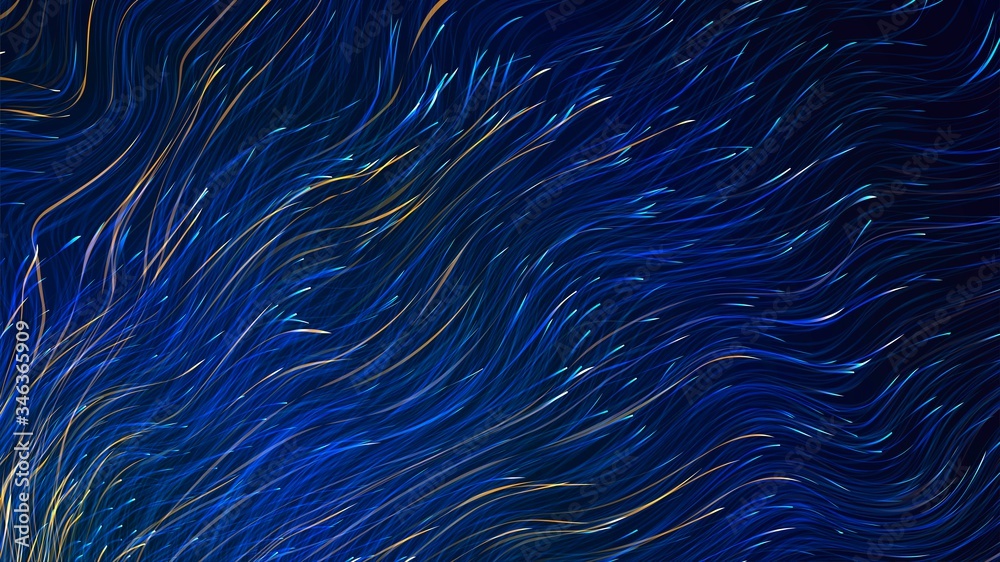 Abstract background with luminous wavy lines, stylized starry sky pattern Abstract background with luminous wavy lines, stylized starry sky pattern
