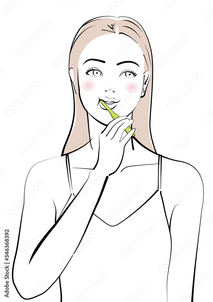 女性_歯磨き