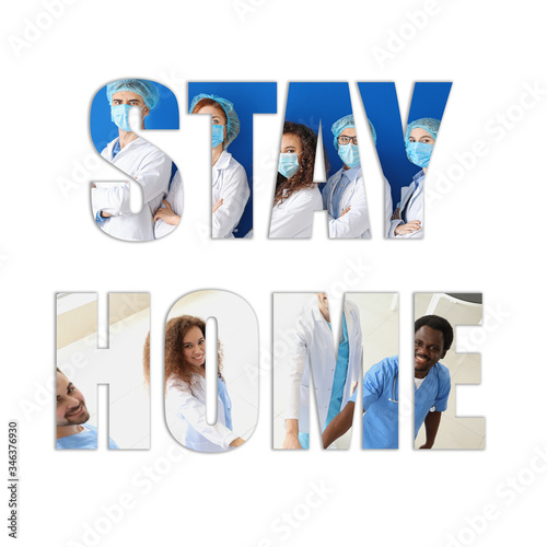 Text STAY HOME and group of...