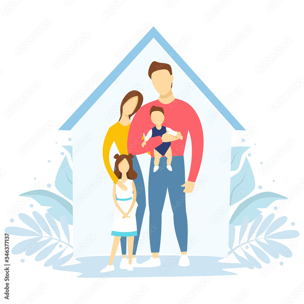 The girl works from home, distant work, freelancer. The dark room is lit by a lamp. A woman sits on an armchair and works in a laptop. Flat vector illustration.