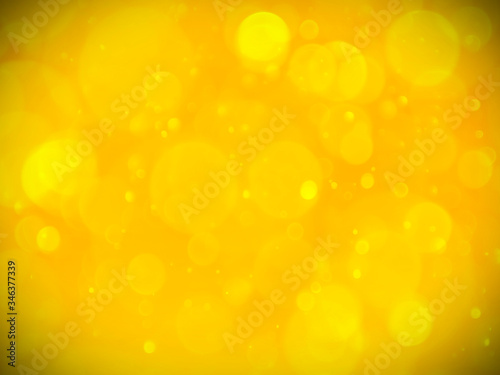 Yellow bokeh background. Blur background. Gold bubbles wallpaper