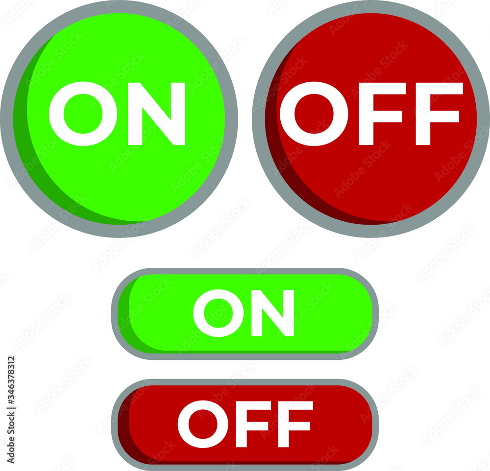 On off button template vector design On off button template vector design