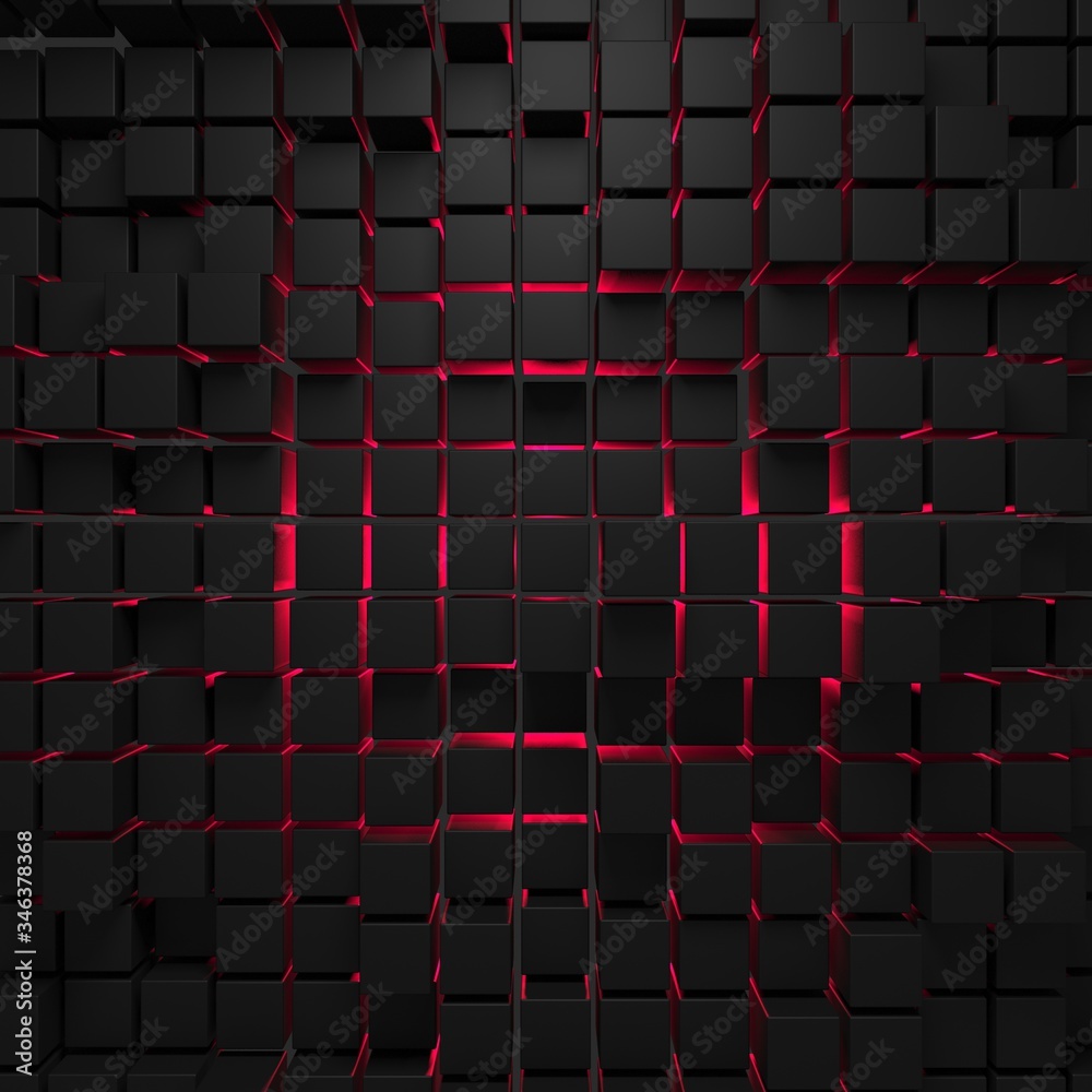 Abstract Dark Cubes Futuristic Design Background Abstract Dark Cubes Futuristic Design Background