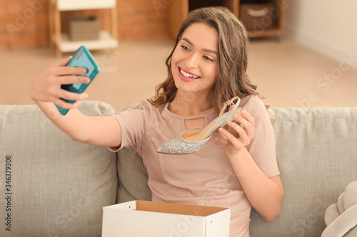 Young woman with received n...