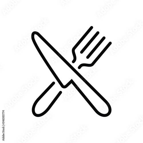 fork with knife in the dining room