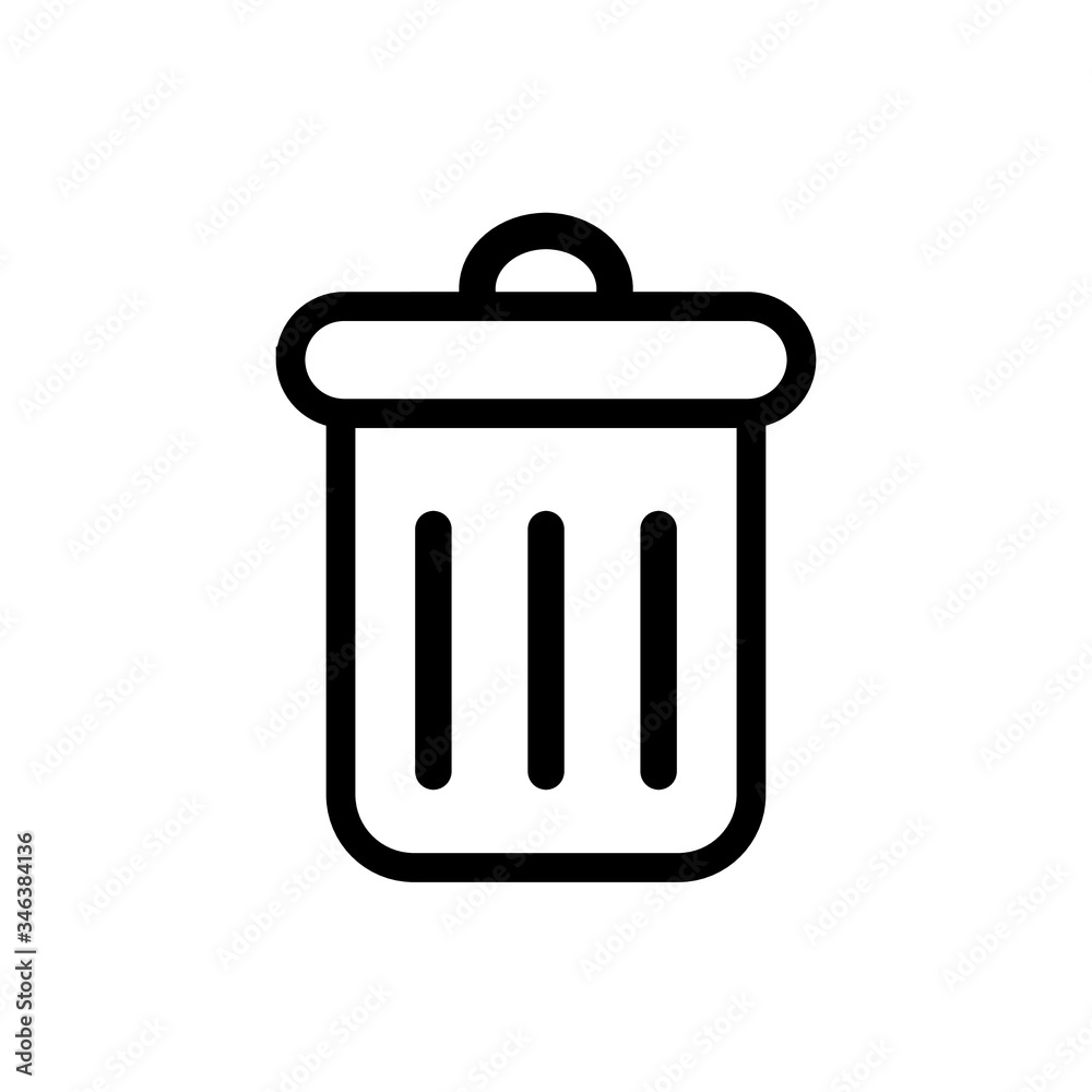 trashcan and delete icon on computer trashcan and delete icon on computer