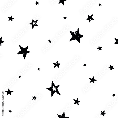 Hand Drawn Abstract Monochrome Pattern