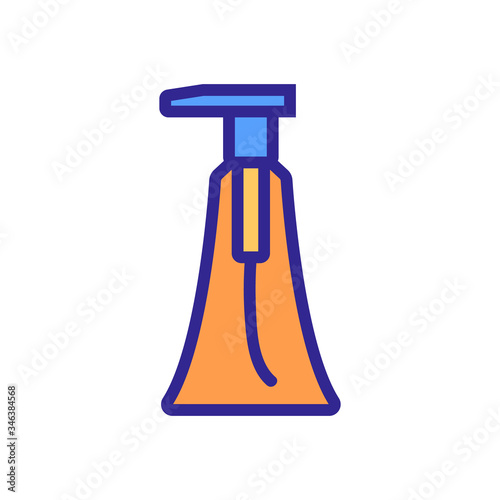 liquid soap can with pressure icon vector. liquid soap can with pressure sign. color symbol illustration