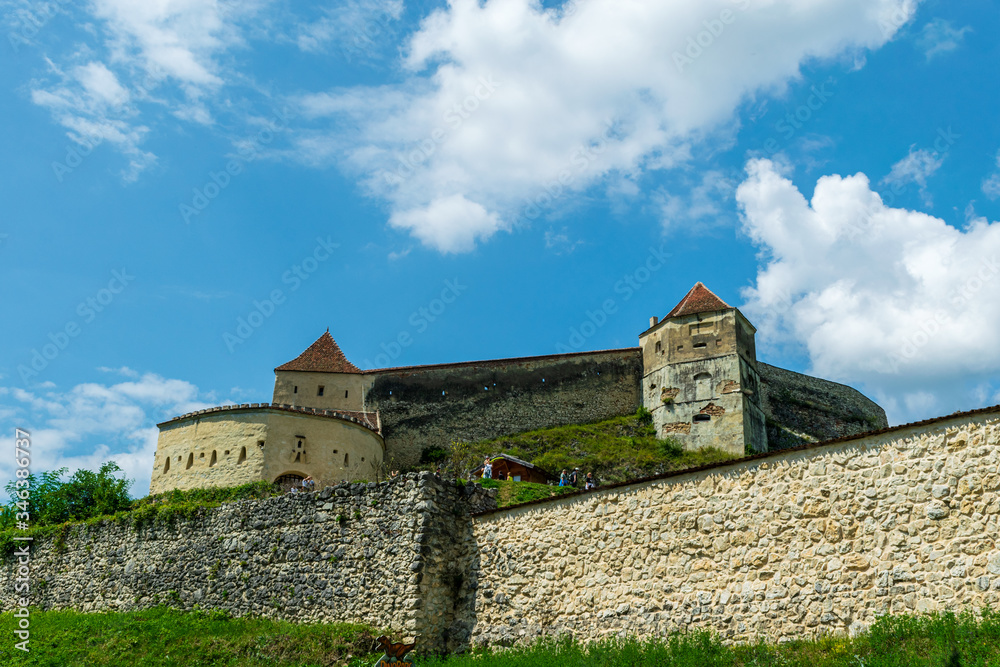 Fototapeta premium Rasnov Citadel, Located in Brasov County, Romania 
