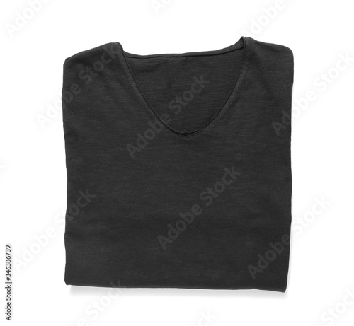 Modern t-shirt on white background