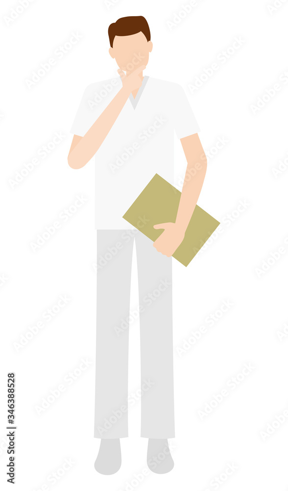 医療・介護の現場で働く男性 イラスト