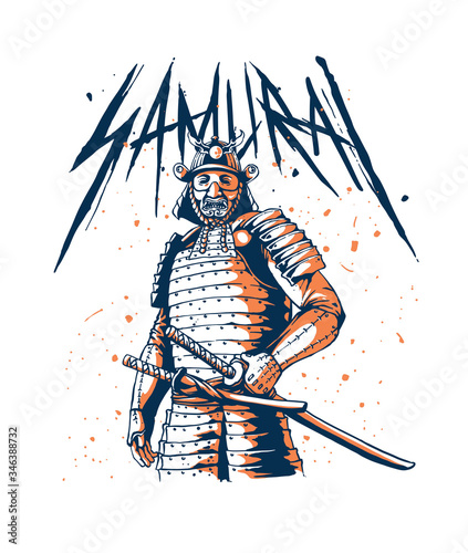 samurai character illustration