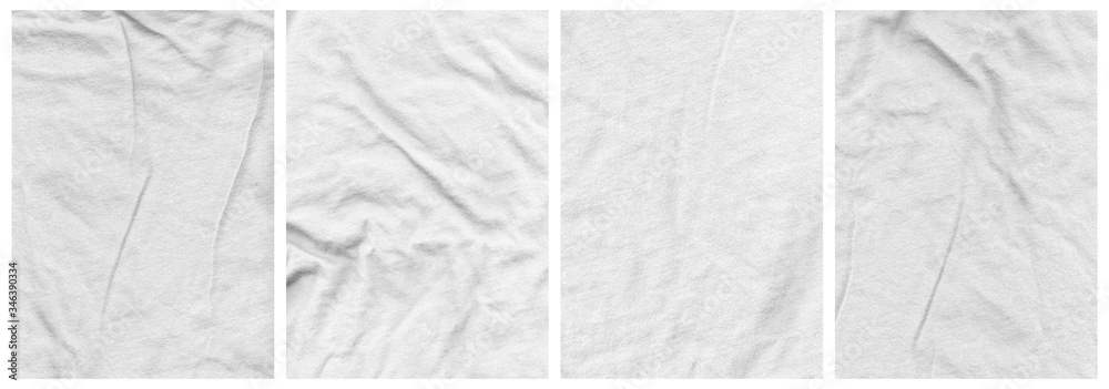 Tee Shirt Texture Pack Ringspun wrinkled fabric - obrazy, fototapety, plakaty 