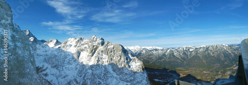 Aussicht von der zugspitze mit Blick auf Gipfel der Alpen - Panorama