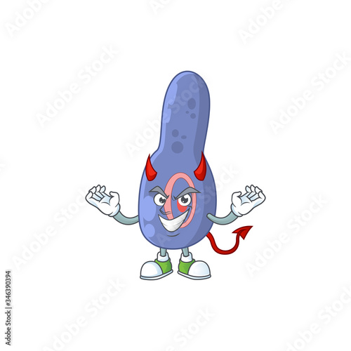 A picture of devil clostrisium botulinum cartoon character design