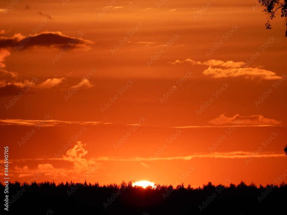 Fototapeta premium sunset in the mountains