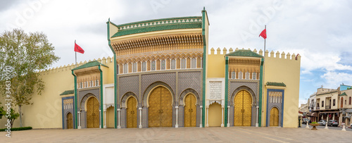 This is the main entrance of the palace of the king Mohammed 6 in Fez, Morocco. photo