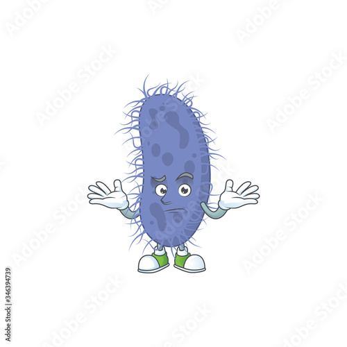 An image of salmonella typhi in grinning mascot cartoon style