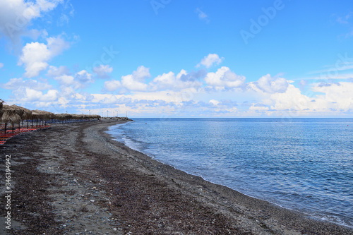 Cloudy summer days at Therma Beach - Therma  Samothraki island  Greece  Aegean sea