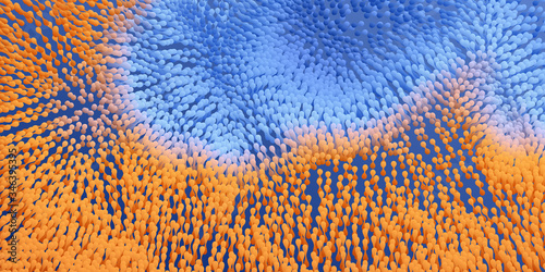 Abstract background with molecular structure. 3d vector illustration.