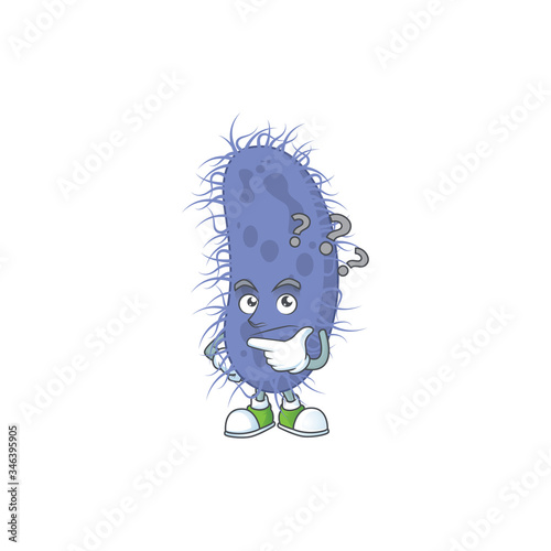 Salmonella typhi mascot design concept having confuse gesture